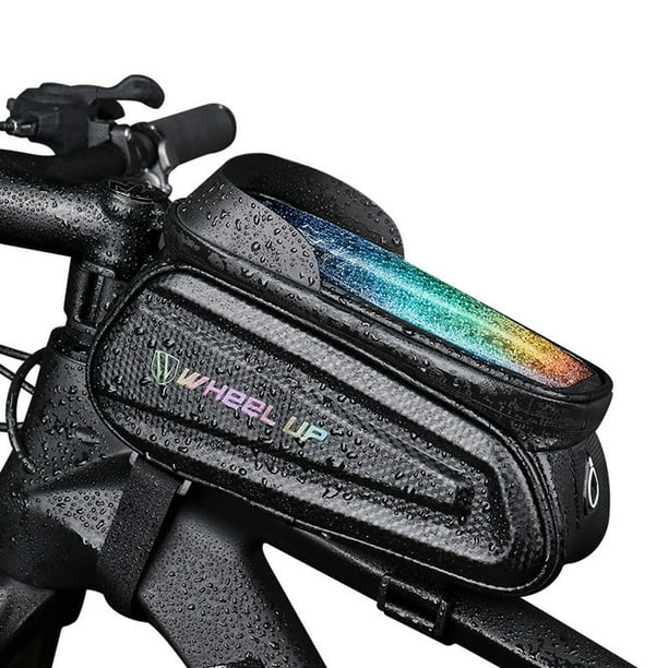 Bike Front Frame Bag Waterproof EVA TPU Bike Bag Cellphone Below 6.5Inch